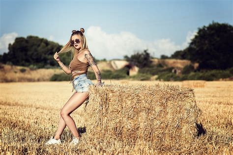 1080p Free Download Just A Hay Field Tattoos Bale Cowgirl Ranch Hay Outdoors Field