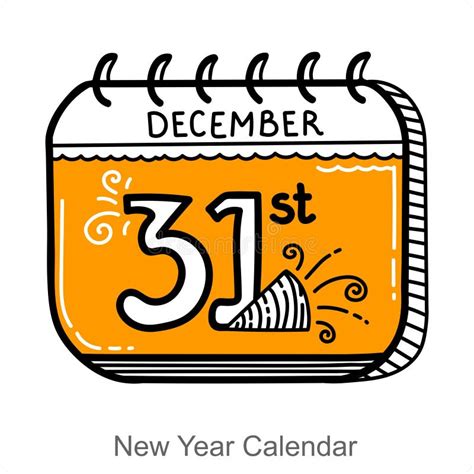 New Year Calendar Stock Vector Illustration Of Concept 264878110