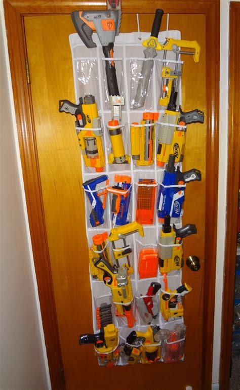 So here are loads of fun ideas on nerf gun storage so you can get them off the floor and organized! Pin on Kids