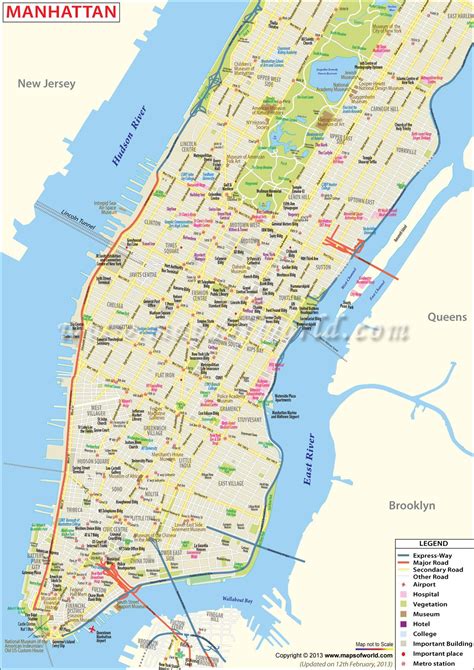 Manhattan Map Manhattan Neighborhood Map Map Of Manhattan Ny