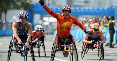 Amputation or dysmelia), leg length difference, short stature. Paralympics: China's Zou Lihong wins wheelchair marathon