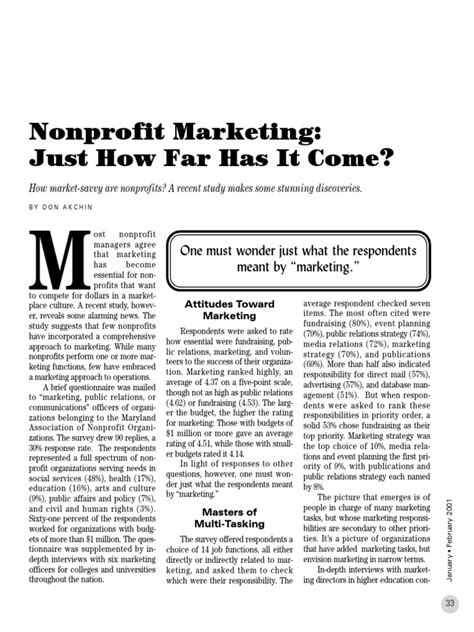 Nonprofit Marketing Pdf Marketing Advertising