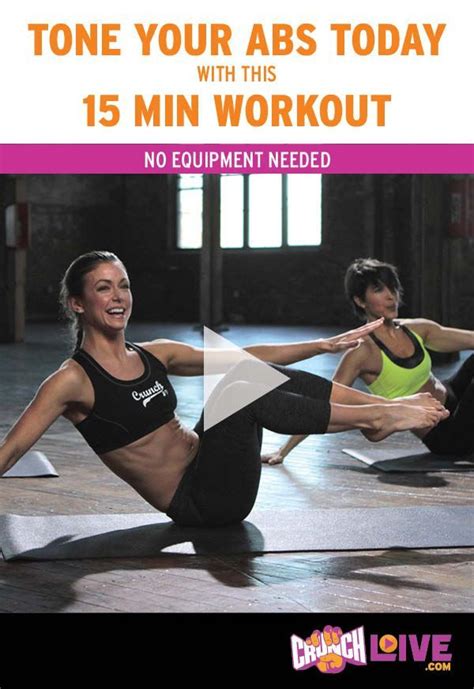Tone Your Abs Today With This Free 15 Minute No Equipment Needed Ab Workout Video Love This