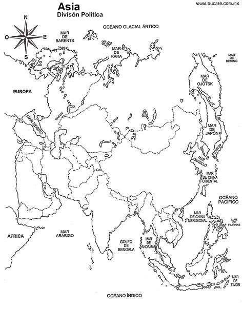 Mapa De Asia Con Division Politica Sin Nombres Ouiluv