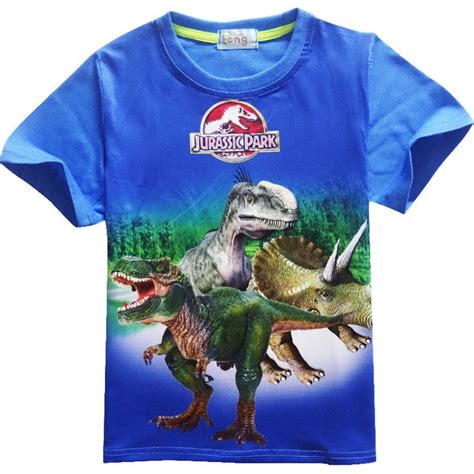 New Jurassic World Dinosaur Boys T Shirt Summer Baby Kids Roblox Tops