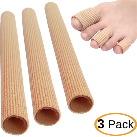 Chiroplax Toe Tubes Sleeves Protectors Cushions Fabric And Gel Lining