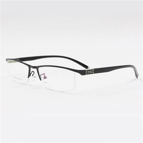 bclear men s titanium alloy eyeglasses semi rim eyeglasses spectacles frames semi rimless