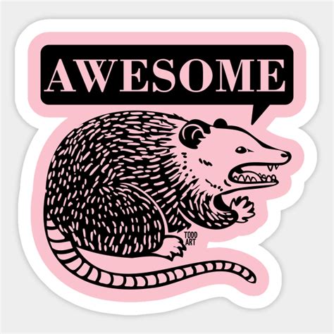 Awesome Possum Possum Sticker Teepublic