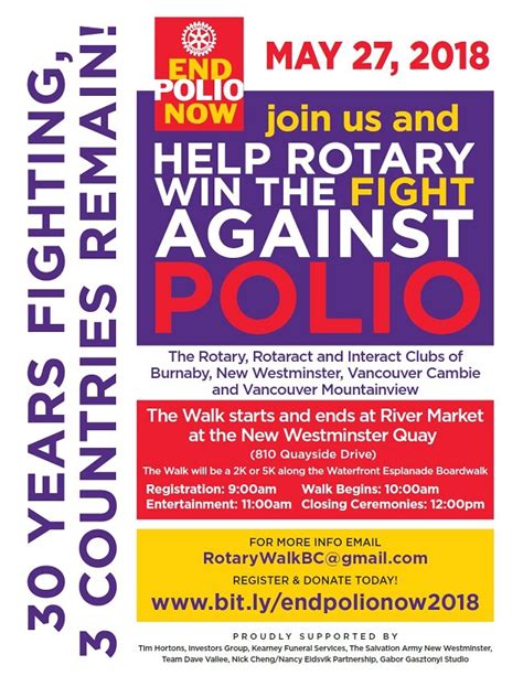 Walk To End Polio Join Us Rotary District 5040