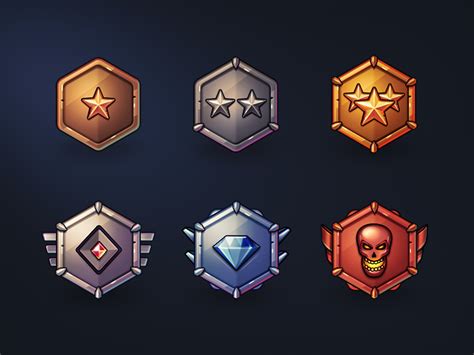 Badges For Online Game Game Icon 2d Game Art Game Ui