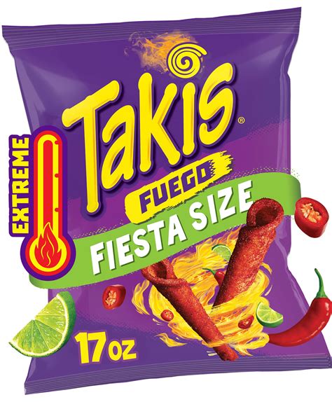 Buy Takis Fuego Oz Fiesta Size Bag Hot Chili Pepper Lime Flavored