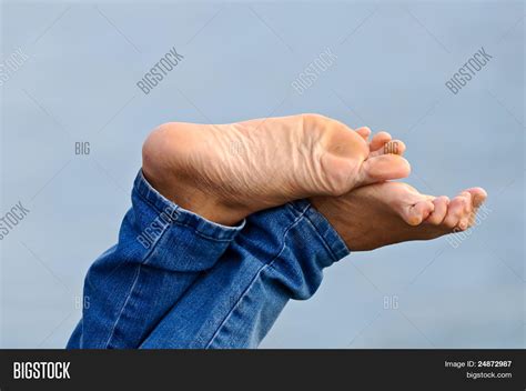 Barefoot Blue Jeans Image And Photo Bigstock