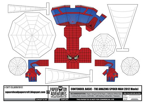 Square Head Papercraft The Amazing Spider Man 2012 Movie Papercraft