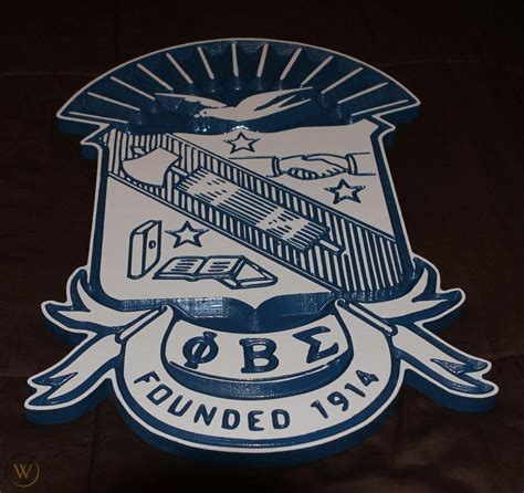 Phi Beta Sigma Fraternity 24 Inch Carved Crest Painted 1843714855