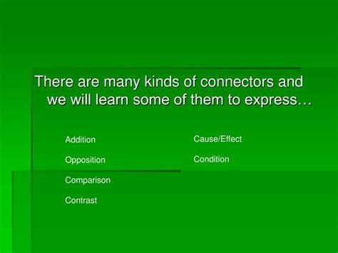Ppt The Connectors Powerpoint Presentation Free Download Id1488080