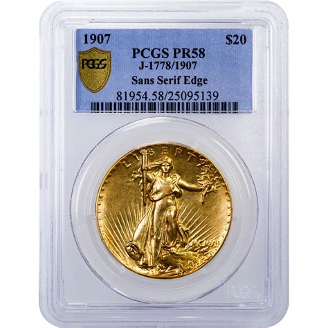 1907 Ultra High Relief Saint Gaudens Gold Double Eagle Pr58 Rare