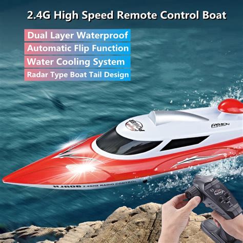 35km h rc speedboat double layer waterproof racing boat water cooling automatic flip round
