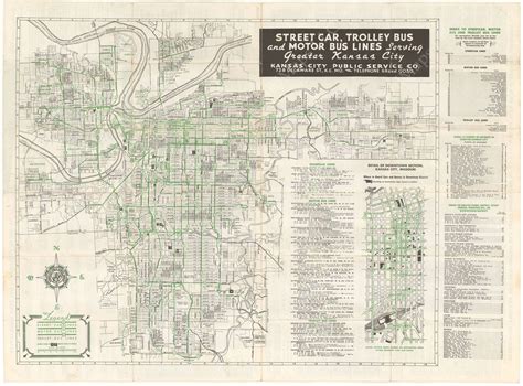 Kansas City Missouri And Kansas Public Transit System Map Wardmaps Llc