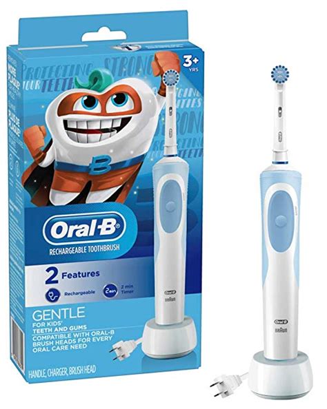 Oral b electric toothbrushes remove up to 100% more plaque versus a regular manual toothbrush, using a round head that contours each tooth for cleaner teeth and healthier gums. Oral-b Kids Electric Toothbrush With Sensitive Brush Head ...