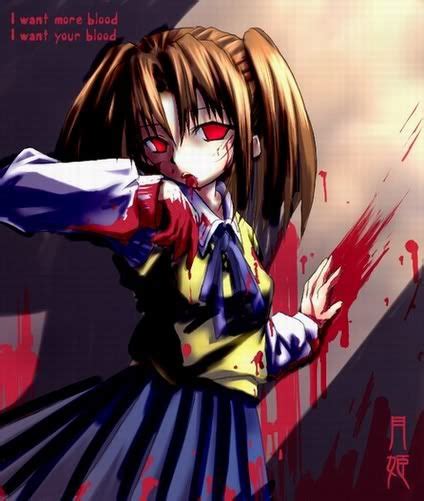 Bloody Anime Girl Aesthetic