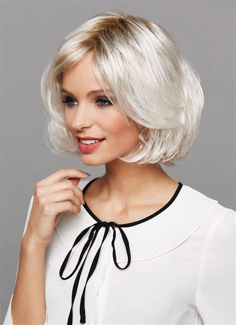 Medium Natural Wavy White Wigs For Women