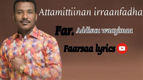 Attamittiinan Irraanfadha Addisuu Waayimaafaarfannaa Afaan Oromoo