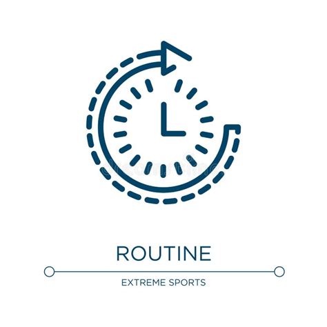 Routine Icon Linear Vector Illustration From Gym Collection Outline