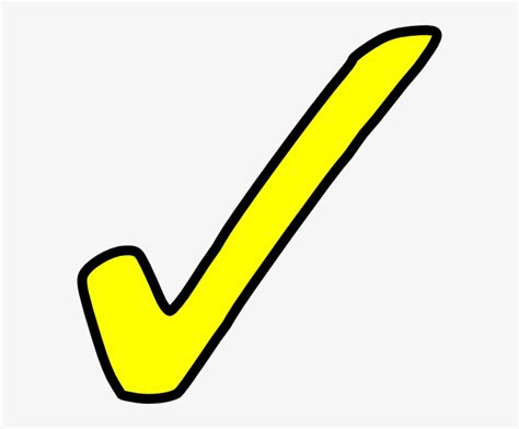 Bright Clipart Yellow Thing Yellow Check Mark Png Transparent Png