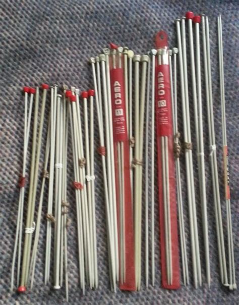 Vintage Metal Knitting Needles In Old British By Ursulasvintage