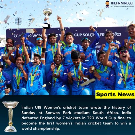 India Became The First Ever Icc Under 19 Women’s T20 World Cup Winners On Sunday The Hr Mindset