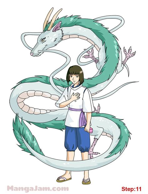 How To Draw The Haku Dragon From Spirited Away Really