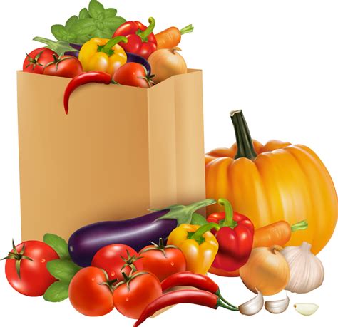 Vector Vegetables Healthy Food Vegetables Full Clipart Full Size