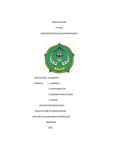 Contoh Karya Tulis Ilmiah Fisika – Caribes.net