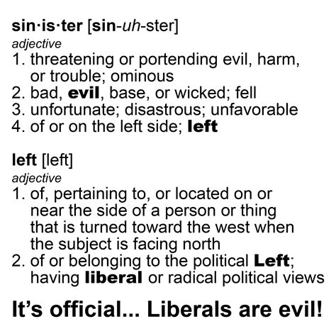 Its Official Liberals Are Evil The Dictionary Proves It Funny