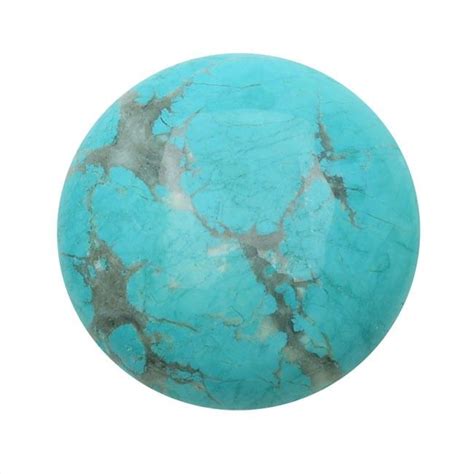 Chinese Turquoise Dyed Howlite Gemstone Round Flat Back Cabochon 25mm