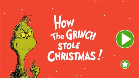 How The Grinch Stole Christmas Read And Play With Dr Seuss App Youtube