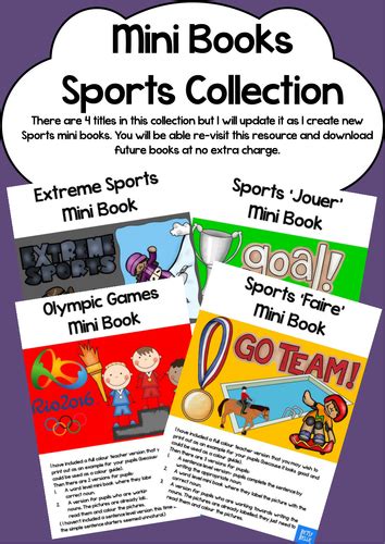 Updated French Mini Books Sports Collection Teaching Resources