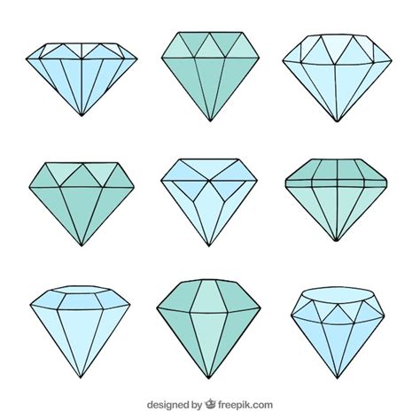 Diamantes Dibujados A Mano Descargar Vectores Gratis