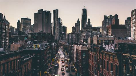 City Manhattan New York City Street Building Cityscape Wallpapers