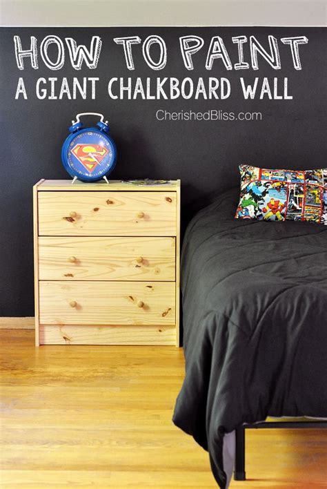101 chalkboard wall paint ideas for your bedroom | tumblr bedroom. How to Paint a Chalkboard Wall - Cherished Bliss ...