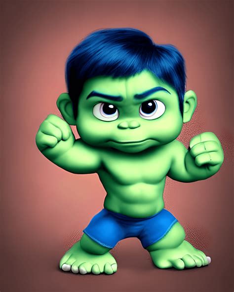 Baby Hulk Grafik Im Pixar Stil · Creative Fabrica