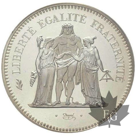 Monnaies  FRANCE197750 FRANCS HERCULE PIEFORT ARGENTPCGS SP65