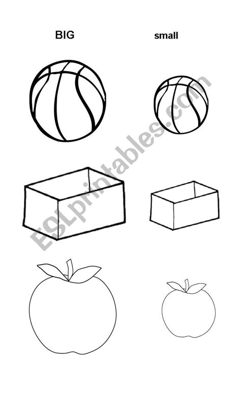 Big Vs Small Size Comparison Worksheets For Preschool And Kindergarten K5 Learning Free