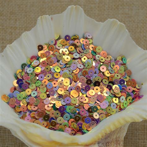 New 30g6000pcsbrilliant Mix Color Flat Round Loose Sequins For Crafts
