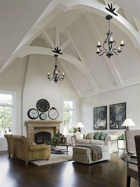 It acts as a supportive structure beside its tangible aesthetic value. The Best Vaulted Ceiling Living Room Design Ideas 35 ...