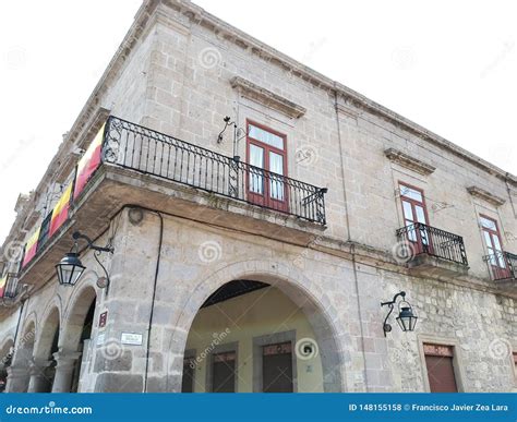 Arquitectura Colonial Del Estilo En La Ciudad De Morelia M Xico Foto