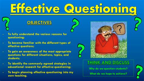 Effective Questioning Cpd Session By Tandlguru Teaching Resources Tes