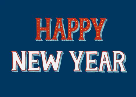Happy New Year Typography Design Download Free Vectors Clipart