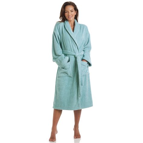 Luxury Aqua Cotton Towelling Bath Robe