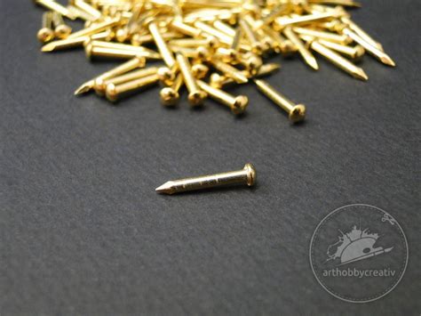 Cuie Aurii Cu Cap Bombat 12mm Dif Cantitati Arthobbycreativ